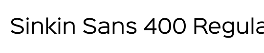 Sinkin Sans 400 Regular