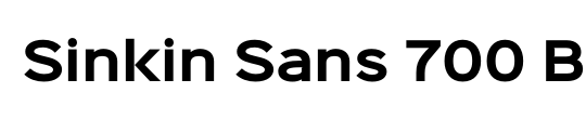 Sinkin Sans 700 Bold