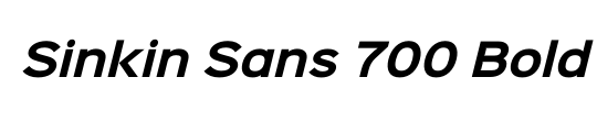 Sinkin Sans 700 Bold