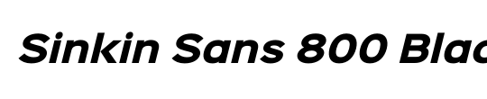 Sinkin Sans 800 Black