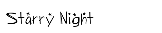 DJB Starry Starry Font