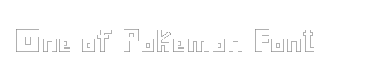 One of Pokemon Font