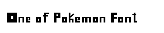 One of Pokemon Font