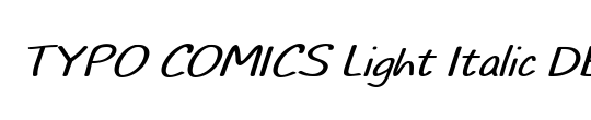 TYPO COMICS Light Italic DEMO