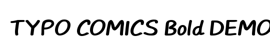 TYPO COMICS Bold Italic DEMO