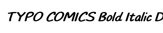 TYPO COMICS Bold Italic DEMO