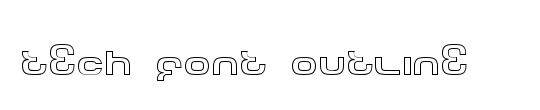 Tech Font Outline