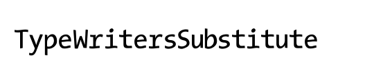 TypeWritersSubstitute