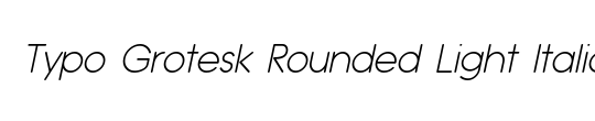 Sommet Rounded Light Italic