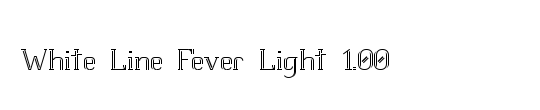 White Line Fever Light 3d 1.00