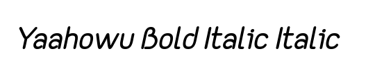 Yaahowu Italic