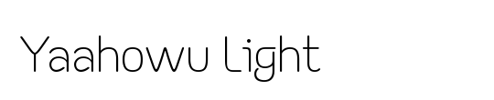 Yaahowu Light Italic