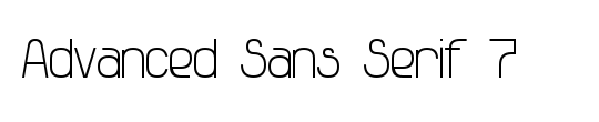 Advanced Sans Serif 7