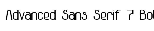 Advanced Sans Serif 7