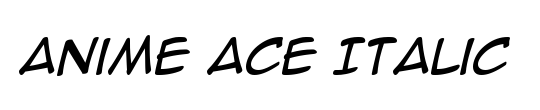 Download Anime Ace  BB Italic - Italic