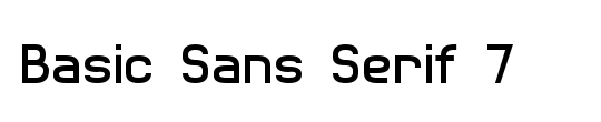 Basic Sans Serif 7