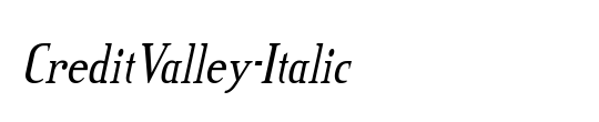 Valley Forge Outline Italic