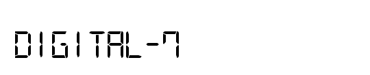 Digital Font by Audrey