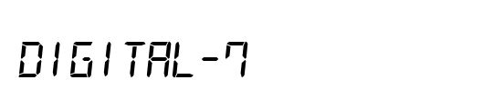 Digital Font by Audrey