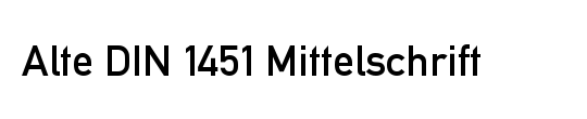 Alte DIN 1451 Mittelschrift