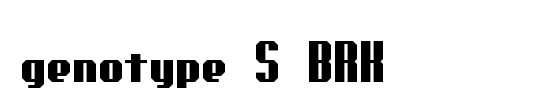 genotype RS (BRK)