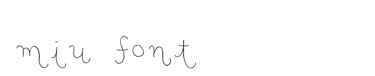 miu font