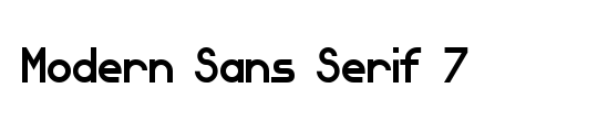 Modern Sans Serif 7