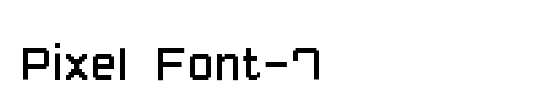 Pixel Font7