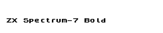 ZX Spectrum7 Bold