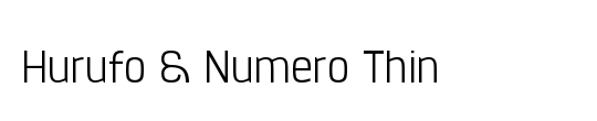 Hurufo & Numero Thin Italic