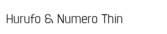 Hurufo & Numero Bold