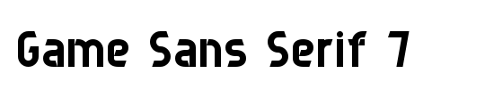 Game Sans Serif 7