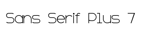 Sans Serif Plus 7