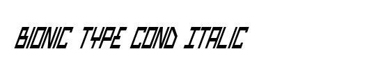 Bionic Type Expanded Italic