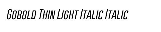 Gobold High Thin Italic