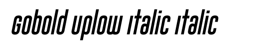 Gobold Uplow Italic