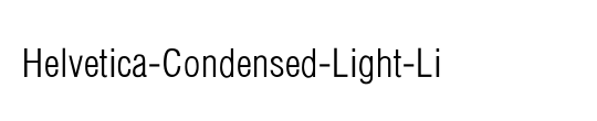 Helvetica LT CondensedLight