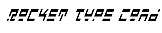 Rocket Type Cond Italic