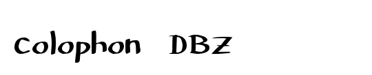 Colophon DBZ