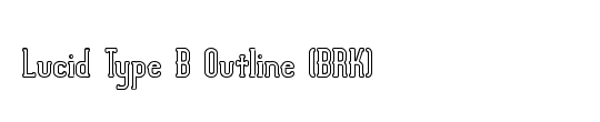 Lucid Type B Outline BRK