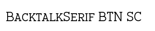 BacktalkSerif BTN SC