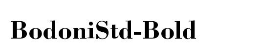 Bodoni Std Bold Condensed