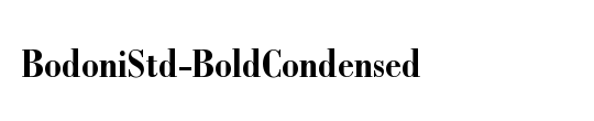 Bodoni Std Poster Compressed