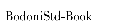 Bodoni Std Bold Condensed
