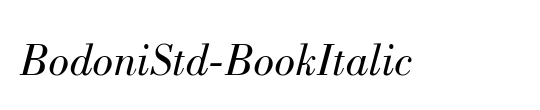 Bodoni Std Book