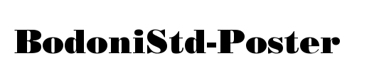 Bodoni Std Poster Compressed