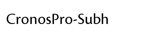 Cronos Pro Subhead