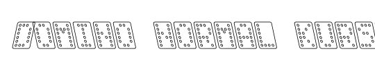 Domino bred kursiv omrids