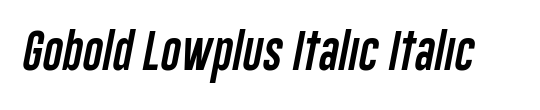 Gobold Lowplus Italic