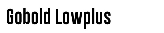 Gobold Lowplus Italic